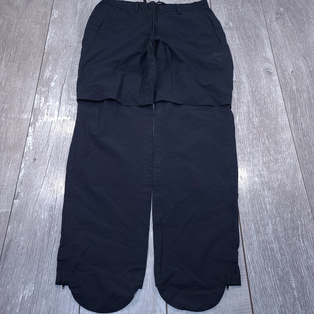 Callaway Golf Rain Pants Mens Large Technical Drawstring Mesh Lined Activewear